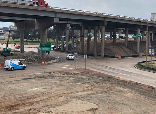 Northside view of I-35/Bus-77 construction
