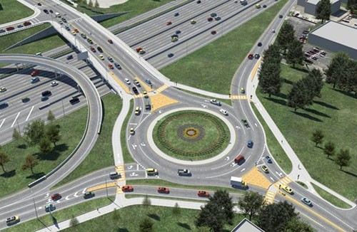 modern roundabout