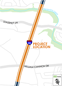 Stassney Lane to William Cannon Drive map